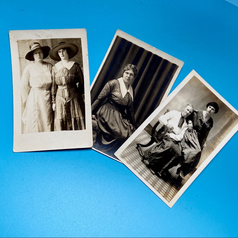 Antique Real Photo Postcards Women Portraits